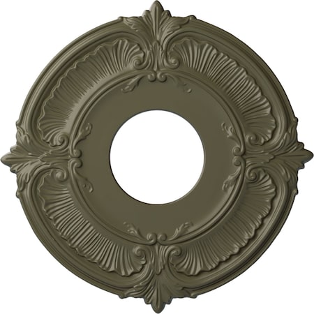 Ekena Millwork Attica Ceiling Medallion (Fits Canopies up to 3 1/2"), 12 3/4"OD x 4"ID x 1/2"P, Painted Turtle CM12ATPTF